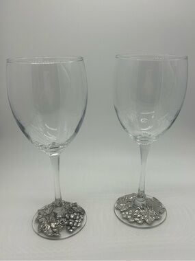VTG Arthur Court Grapes Wine Champagne Glasses 1997 Dinnerware Drinkware